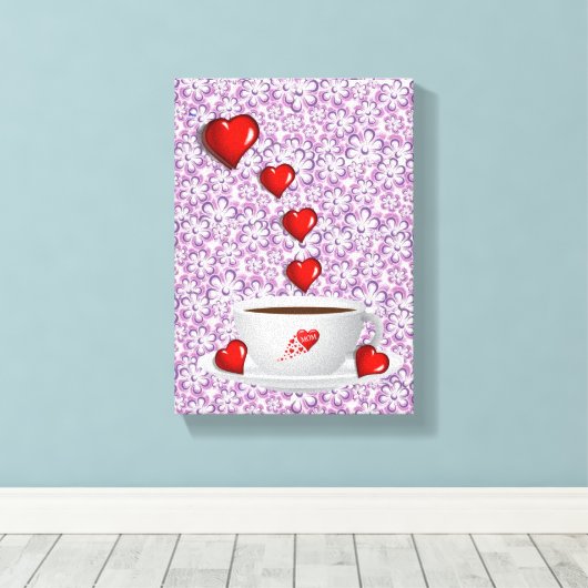 Moederdag Canvas met gerasterd Canvas (Insitu (Houten vloer))