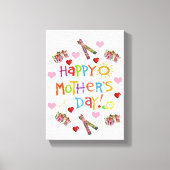 Moederdag Canvas met gerasterd Canvas Afdruk (Voorkant)