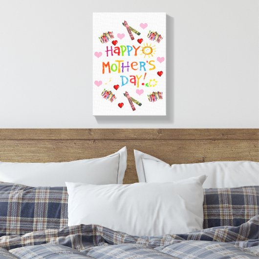 Moederdag Canvas met gerasterd Canvas Afdruk (Insitu (Slaapkamer))