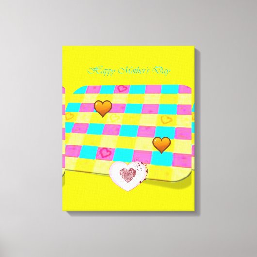 Moederdag Canvas met gerasterd Canvas Afdruk (Voorkant)