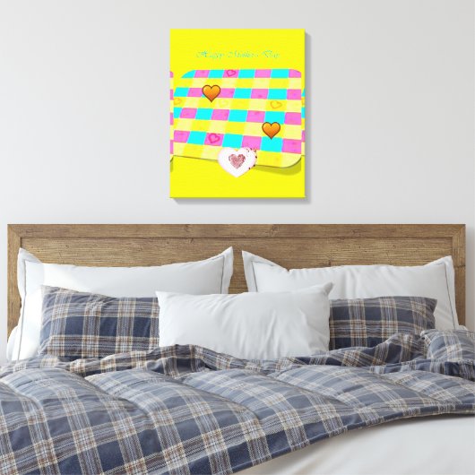 Moederdag Canvas met gerasterd Canvas Afdruk (Insitu (Slaapkamer))