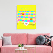 Moederdag Canvas met gerasterd Canvas Afdruk (Insitu (Woonkamer))