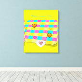 Moederdag Canvas met gerasterd Canvas Afdruk (Insitu (Houten vloer))