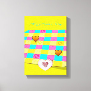 Moederdag Canvas met gerasterd Canvas Afdruk