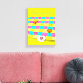 Moederdag Canvas met gerasterd Canvas Afdruk (Insitu (Woonkamer))