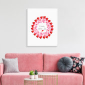 Moederdag Canvas met gerasterd Canvas Afdruk (Insitu (Woonkamer))