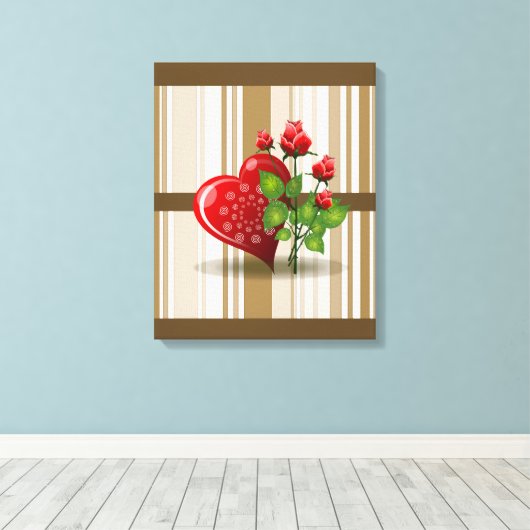 Moederdag Canvas met gerasterd Canvas Afdruk (Insitu (Houten vloer))