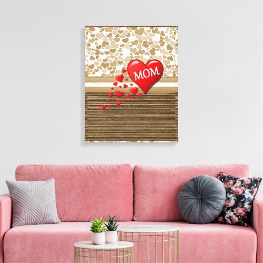 Moederdag Canvas met gerasterd Canvas Afdruk (Insitu (Woonkamer))