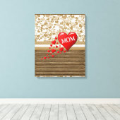 Moederdag Canvas met gerasterd Canvas Afdruk (Insitu (Houten vloer))