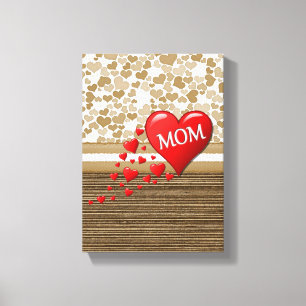 Moederdag Canvas met gerasterd Canvas Afdruk