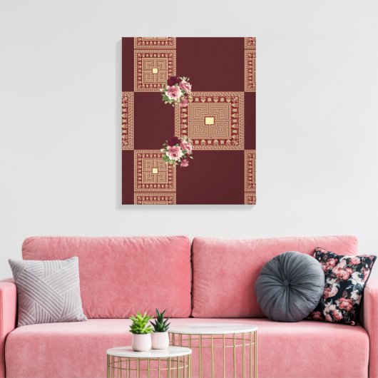 Moederdag Canvas met gerasterd Canvas Afdruk (Insitu (Woonkamer))