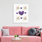 Moederdag Canvas met gerasterd Canvas Afdruk (Insitu (Woonkamer))
