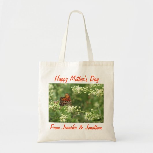 Moederdag Canvas tas, vlinder Tote Bag (Voorkant)