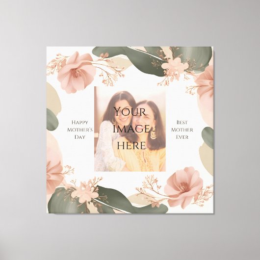Moederdag Canvas – Voeg je foto toe aan de muur Afdruk (Voorkant)