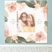 Moederdag Canvas – Voeg je foto toe aan de muur Afdruk (Insitu (Houten vloer))