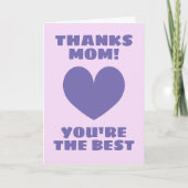 Moederdag card - Bedankt mam je bent de beste Kaart (Voorkant)