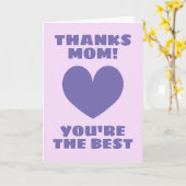 Moederdag card - Bedankt mam je bent de beste Kaart (Gele Bloem)