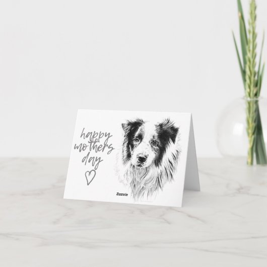 Moederdag Card - Border Collie Bedankkaart (Achterkant)