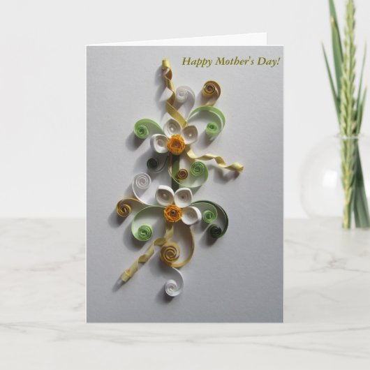 Moederdag Card - Elegant Flowers Kaart (Voorkant)