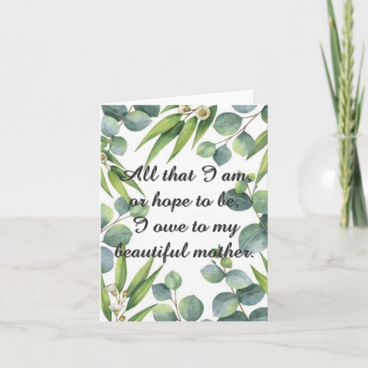 Moederdag Card - Mijn mooie moeder Kaart (Voorkant)