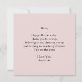 Moederdag Card Pink Grey Floral Elegant (Achterkant)
