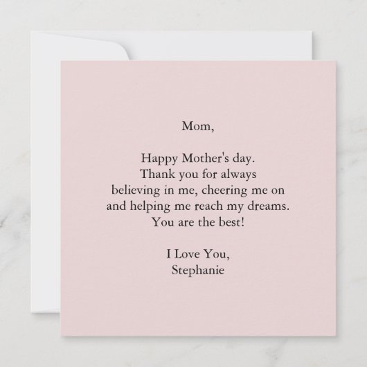 Moederdag Card Pink Grey Floral Elegant (Achterkant)