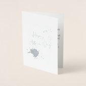 Moederdag Card Silver Gold Foil Trendy Elegant Folie Kaarten (Voorkant)