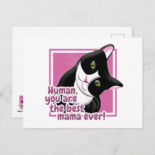 Moederdag Cat Briefkaart (Voorkant / Achterkant)