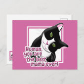 Moederdag Cat Briefkaart (Voorkant / Achterkant)