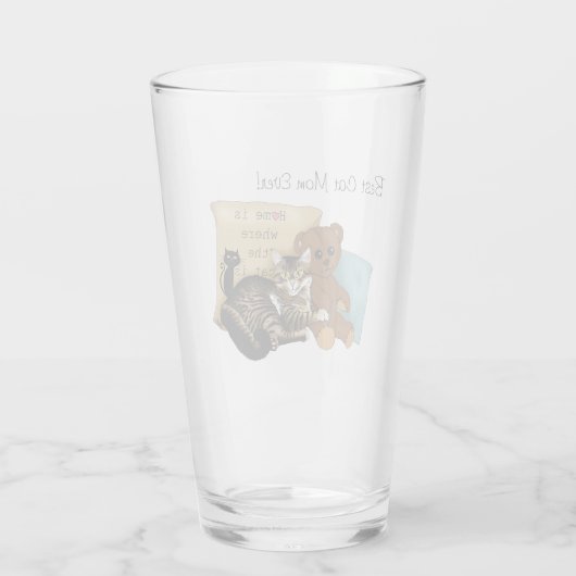 Moederdag Cat Glas (Achterkant)