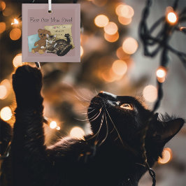 Moederdag Cat Glas Ornament