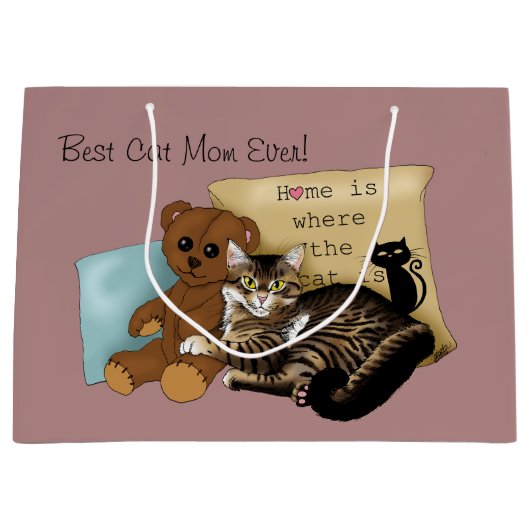Moederdag Cat Groot Cadeauzakje (Voorkant)