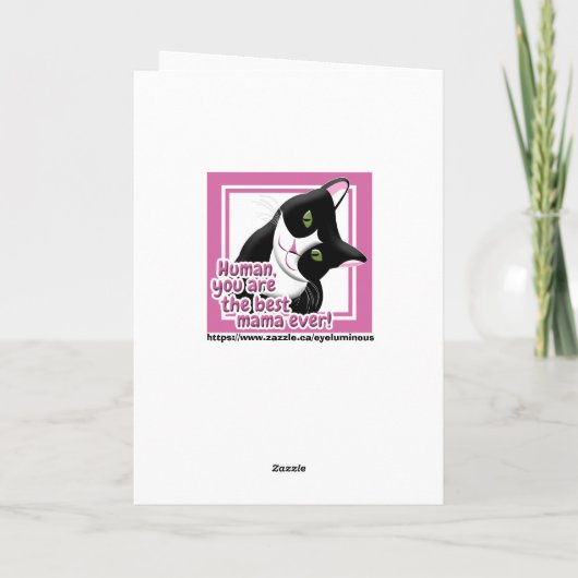 Moederdag Cat Kaart (Achterkant)