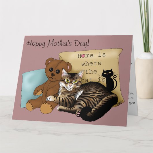 Moederdag Cat Kaart (Voorkant)