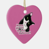 Moederdag Cat Keramisch Ornament (Rechts)