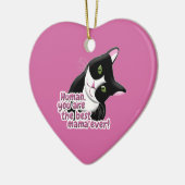 Moederdag Cat Keramisch Ornament (Links)