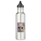 Moederdag Cat mam Persoonlijke foto Waterfles (Links)