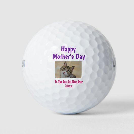 Moederdag Cat mam World's Best Ever Pet Photo Golfballen (Voorkant)