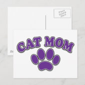 Moederdag Cat mama Briefkaart (Voorkant / Achterkant)