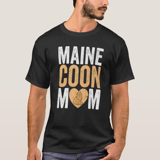 Moederdag Cat Mama Cat Fur Parent Maine Coon M T-shirt (Voorkant)