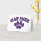 Moederdag Cat mama Kaart (Gele Bloem)