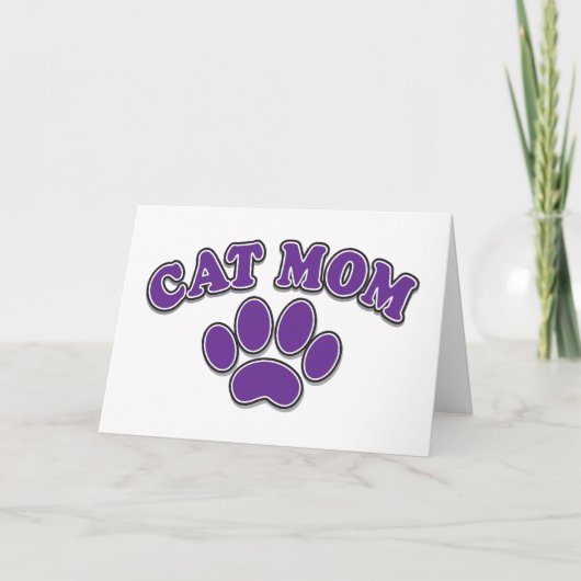 Moederdag Cat mama Kaart (Voorkant)