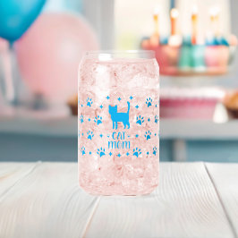 Moederdag Cat Mom kan glasfolie verpakken Blikvorm Glas