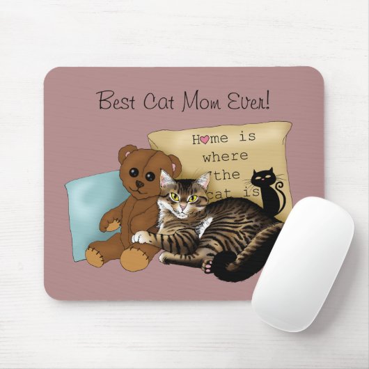 Moederdag Cat Muismat (Met muis)