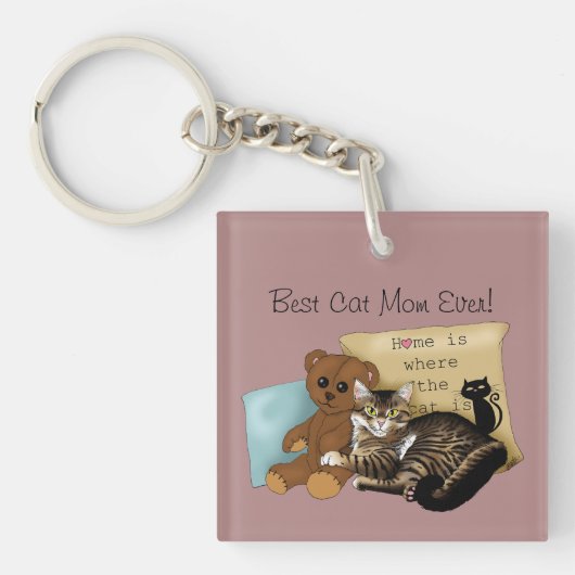 Moederdag Cat Sleutelhanger (voorkant)