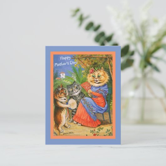 Moederdag Cats & Kittens Serenade  copy Briefkaart (Staand voorkant)