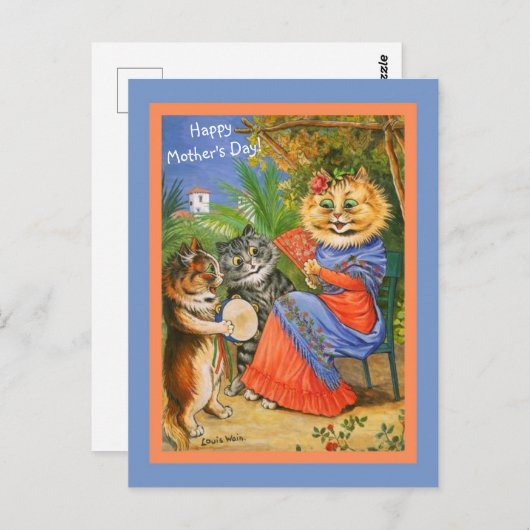 Moederdag Cats & Kittens Serenade  copy Briefkaart (Voorkant / Achterkant)