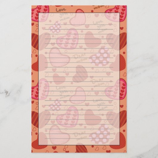 moederdag Celebratiepatroon Briefpapier (Voorkant)