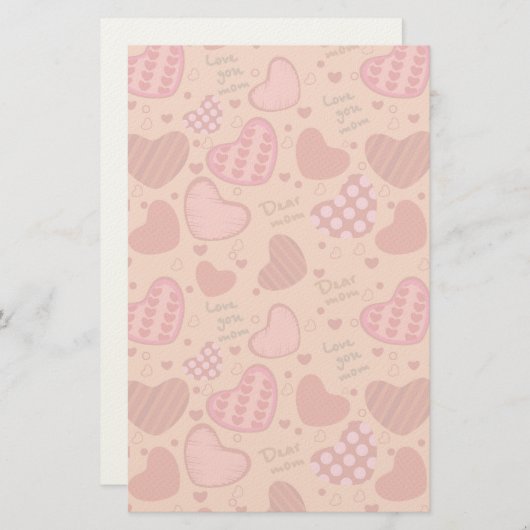 moederdag Celebratiepatroon Briefpapier (Voorkant / Achterkant)