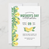 Moederdag Celebration Citrus Lemons Invitation Kaart (Voorkant)